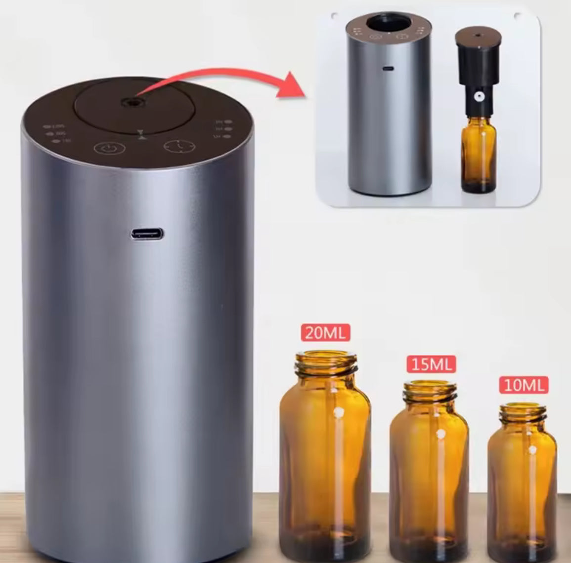 Wireless Car Aroma Diffuser with 20ml Empty Essential Oil Bottle - Problems Solved