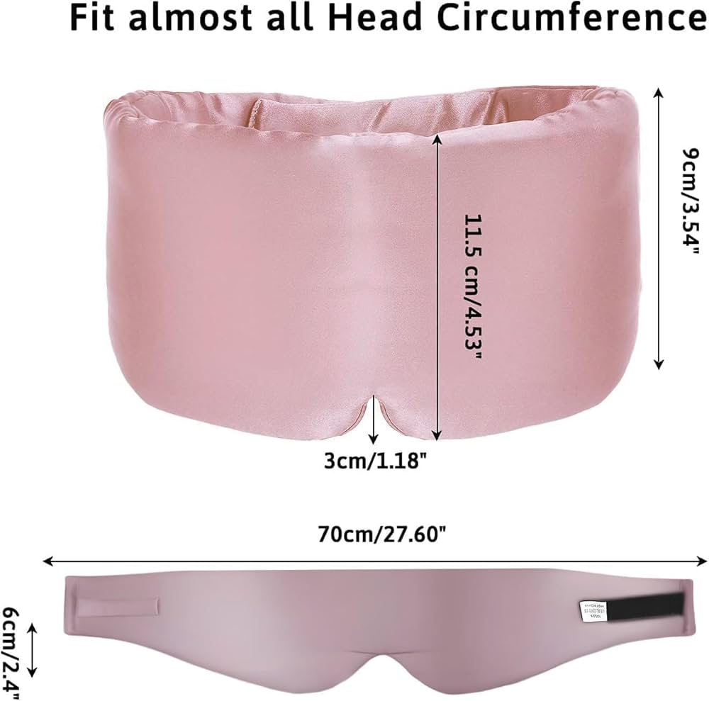 Mulberry silk sleep mask for women and men, soft and comfortable eye mask for restful sleep, by Problems Solved