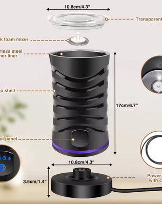 Electric Milk Frother and Steamer Hot Chocolate Machine 400W - Problems Solved