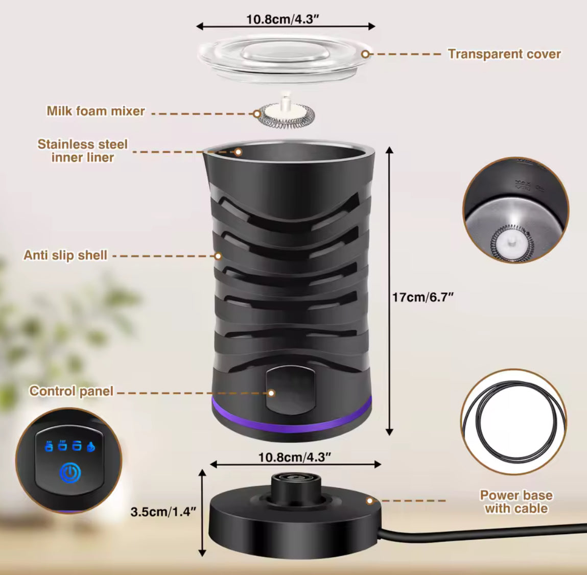 Electric Milk Frother and Steamer Hot Chocolate Machine 400W - Problems Solved