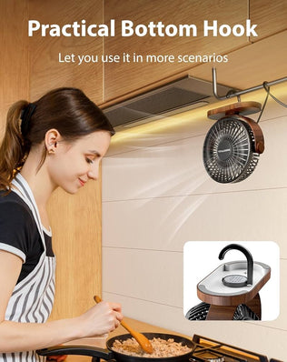 Small USB desk fan by Problems Solved with three speed settings, silent operation, and portable design for personal desktop cooling.