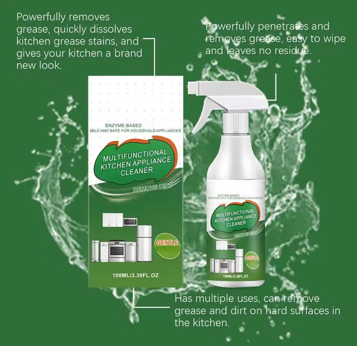 Problems Solved 2PCS kitchen and bath foaming bathroom remover spray with foaming action for cleaning sinks, tubs, and surfaces.