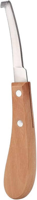Problems Solved Sharper Hoof Knife for left or right hand, durable farrier tool with sharp blade for hoof trimming and shaping.