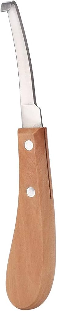 Problems Solved Sharper Hoof Knife for left or right hand, durable farrier tool with sharp blade for hoof trimming and shaping.