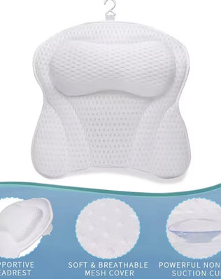 Bathtub Pillow for Neck & Back Support with Strong Suction - Problems Solved