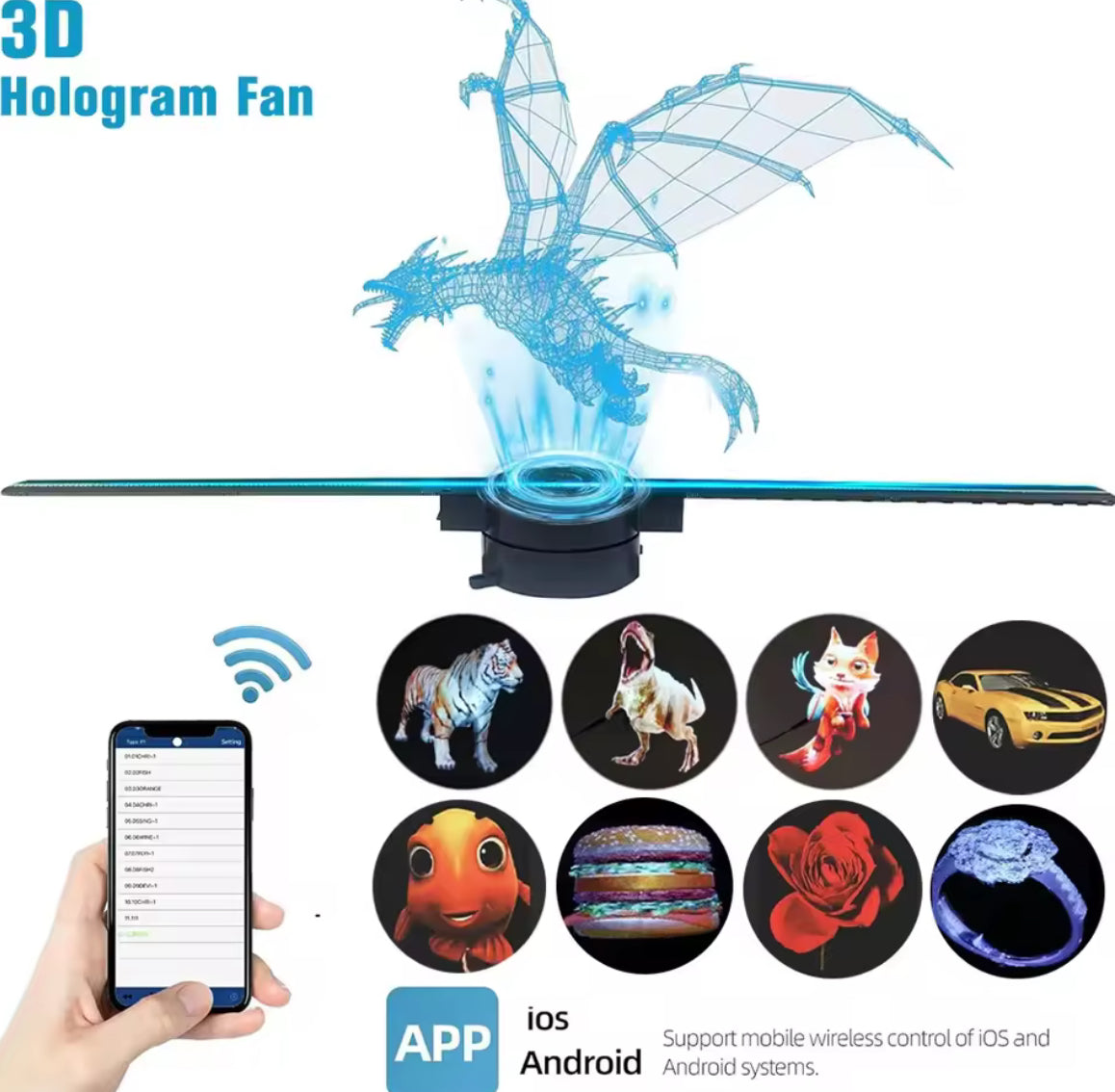 3D Hologram Fan 16.5in 2000x224 WiFi 3D Projector - Problems Solved