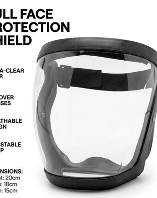 Problems Solved outdoor anti-fog dust protection splash mask for sports riding, featuring a breathable face cover with clear eye protection.