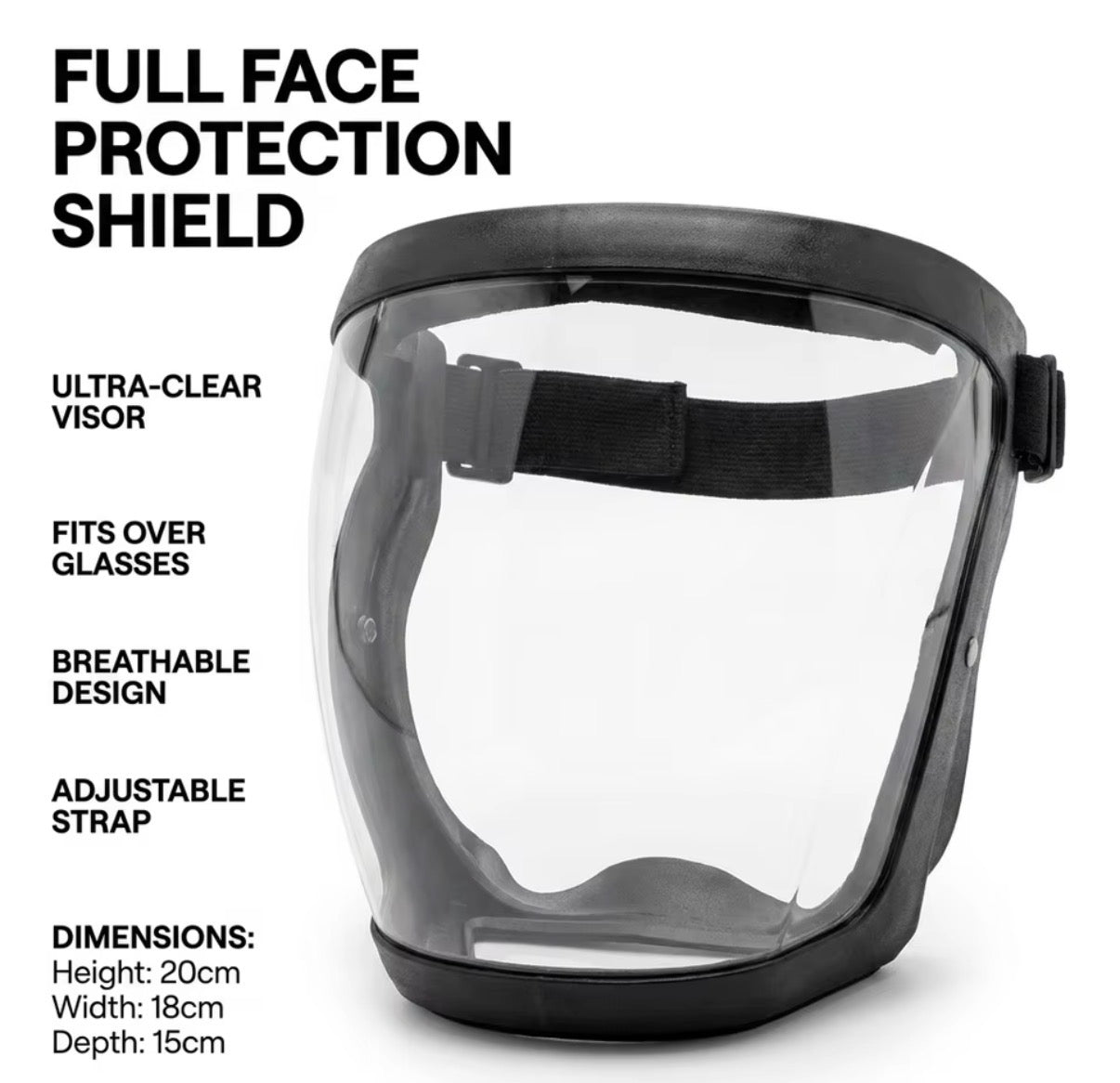 Problems Solved outdoor anti-fog dust protection splash mask for sports riding, featuring a breathable face cover with clear eye protection.