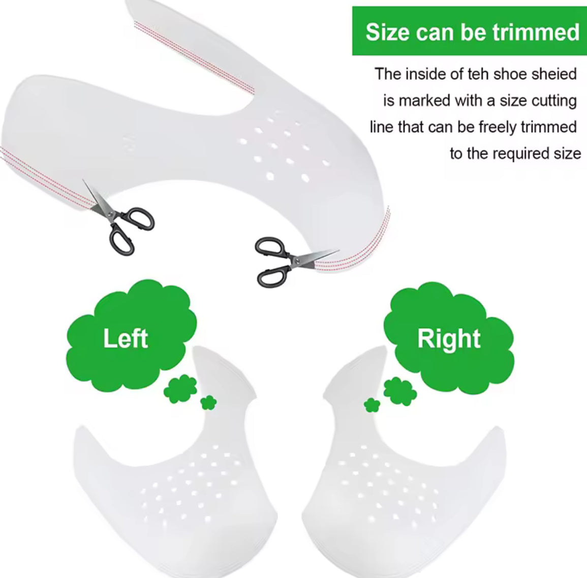 Crease Protector Shoe Anti Crease Bending Crack Toe Cap - Problems Solved