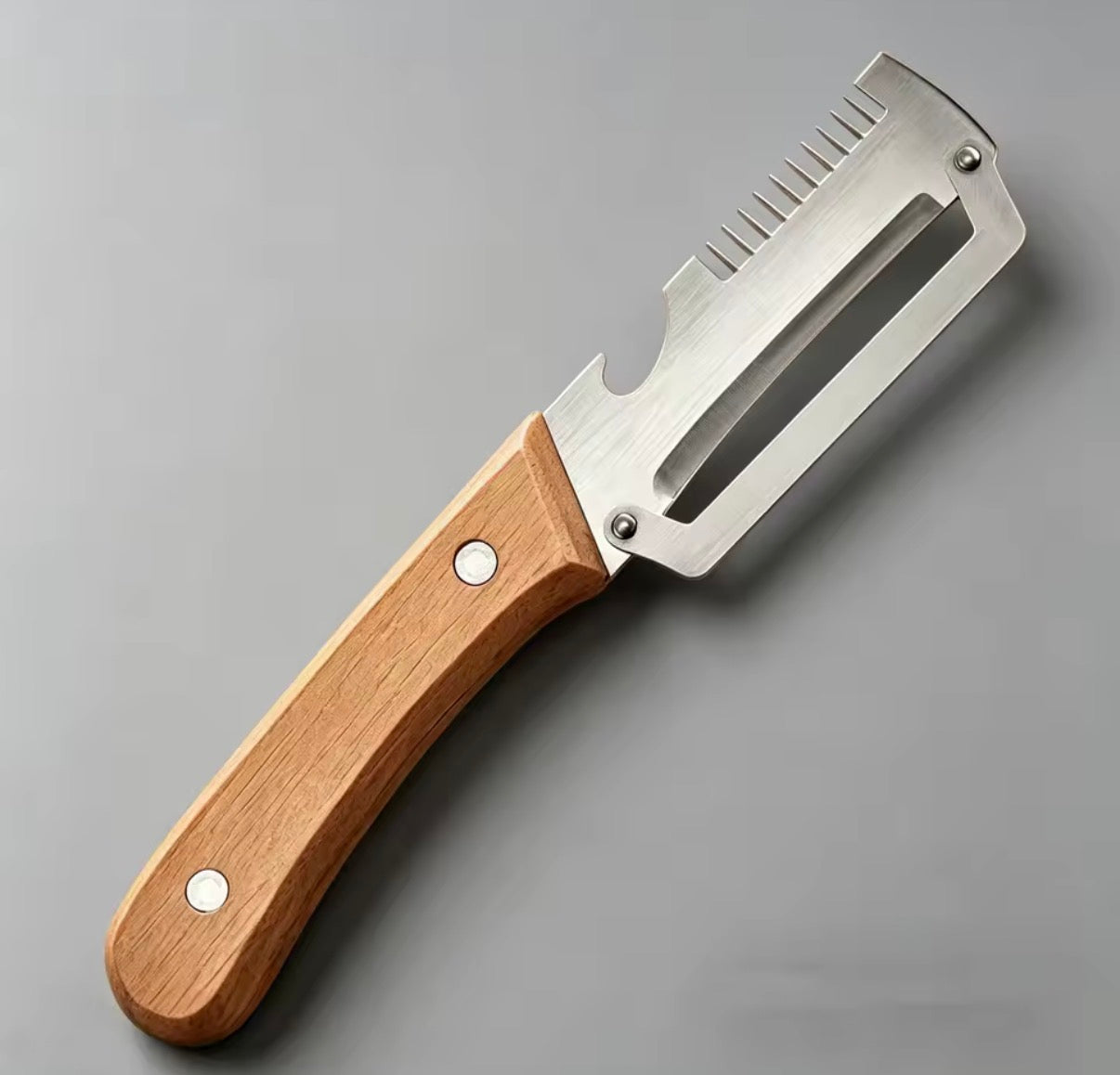 Problems Solved wooden vegetable peeler with ergonomic handle, ideal for peeling fruits and vegetables efficiently and comfortably.