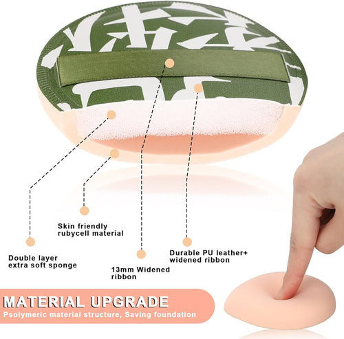 Problems Solved Korean makeup sponge puffs, 4-pack, teardrop shape, ideal for foundation, concealer, and setting powder application.