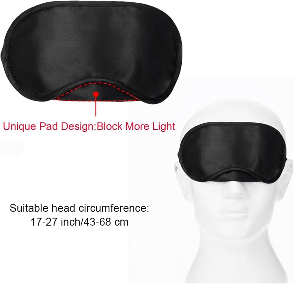 Problems Solved pack of 10 eye masks with nose cushions, travel sleeping masks, soft fabric eye visors for comfortable sleep.