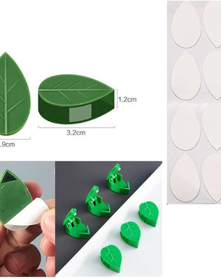 Problems Solved 30-piece plant climbing wall fixture clips, self-adhesive invisible plant fixer clips on a white background