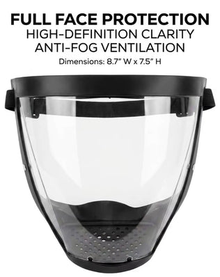 Problems Solved outdoor anti-fog dust protection splash mask for sports riding, featuring a clear face shield and breathable design.