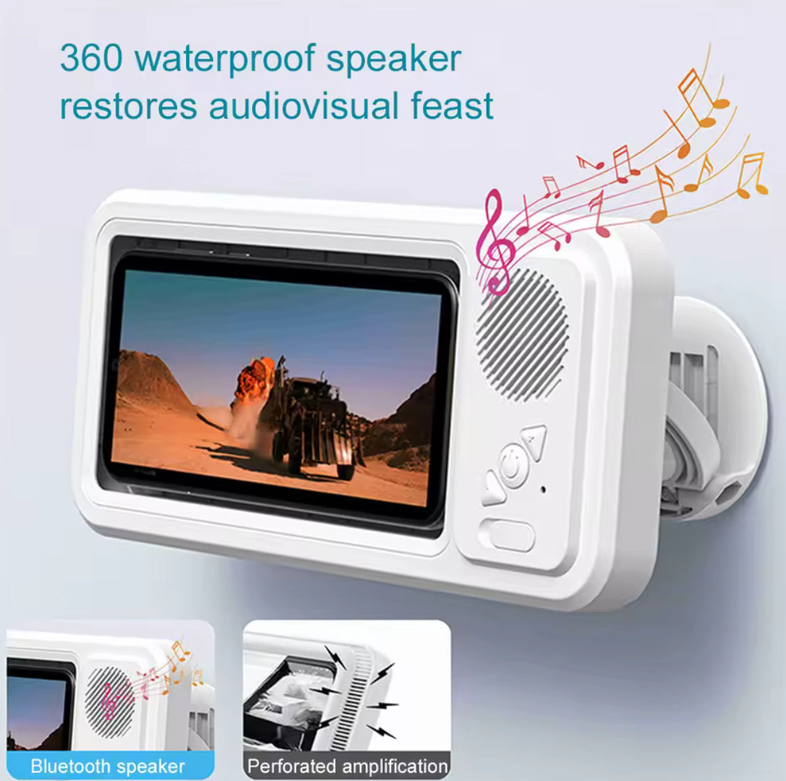 Shower Phone Holder with Bluetooth Speaker - Problems Solved