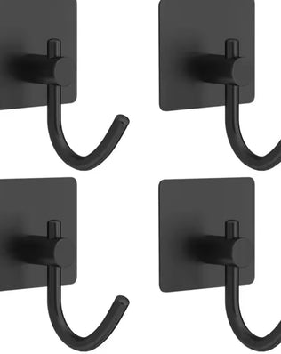 4PCS Stainless Steel Bathroom Robe Hooks Adhesive Wall Hook - Problems Solved