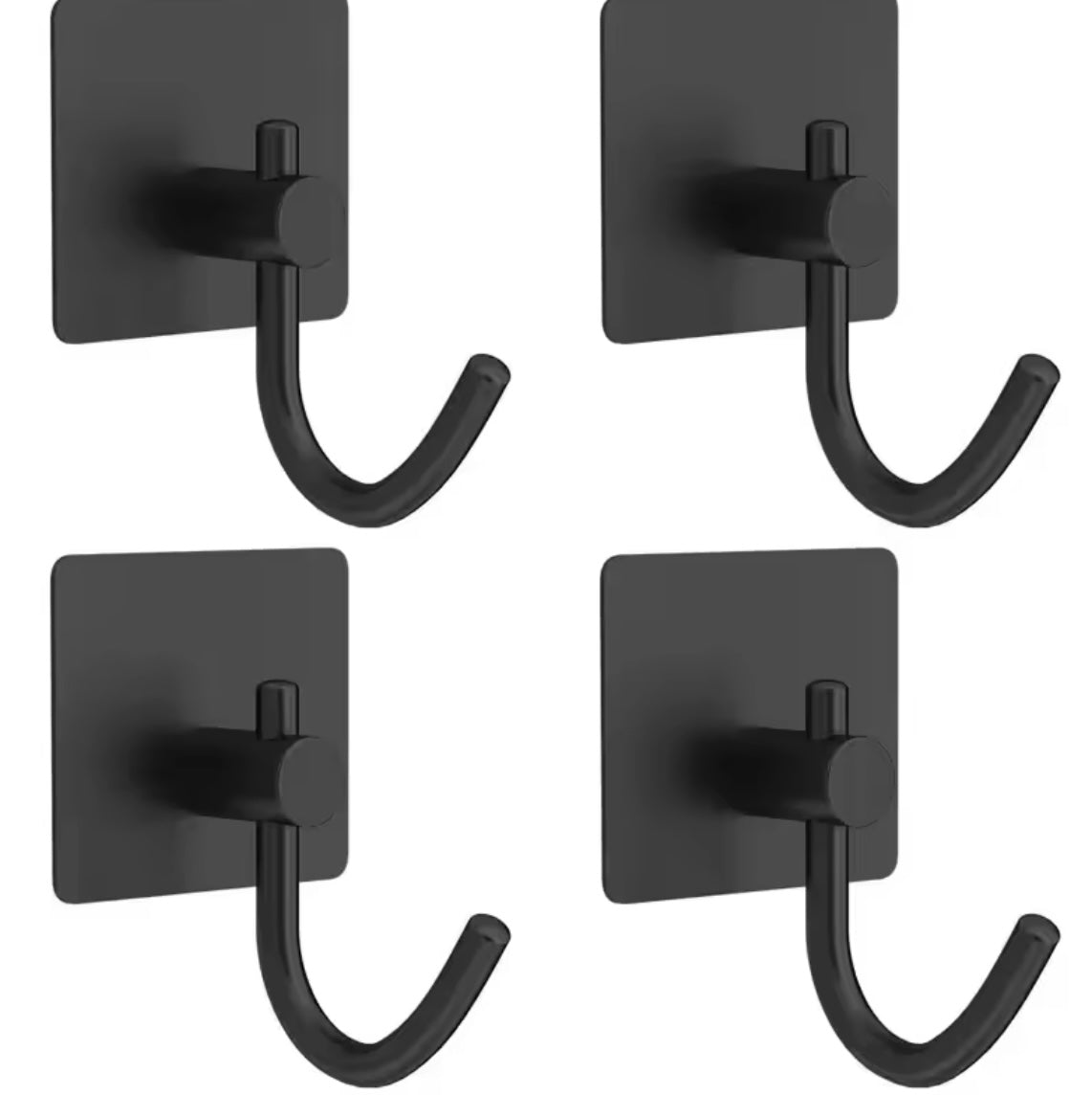 4PCS Stainless Steel Bathroom Robe Hooks Adhesive Wall Hook - Problems Solved