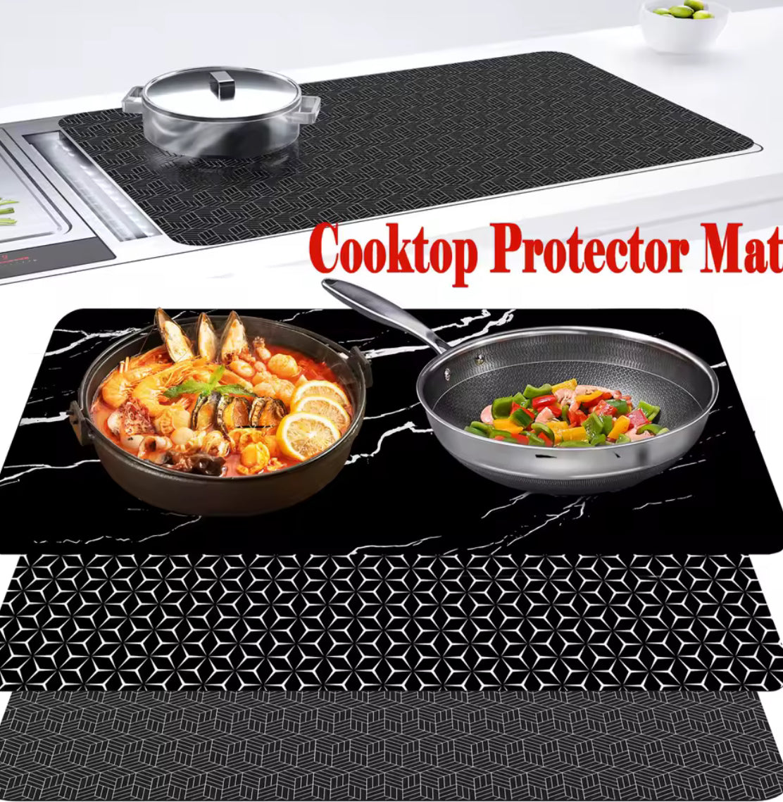 Induction Cooktop Mat Silicone Cooker Covers Anti-Scratch - Problems Solved
