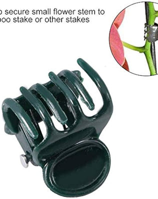 Set of 100 Problems Solved plant support clips for garden flowers and stems, made of durable plastic for garden plant support.