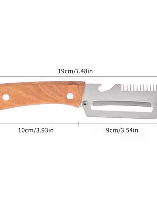 Problems Solved wooden multi-function vegetable peeler with ergonomic handle, ideal for peeling vegetables comfortably.