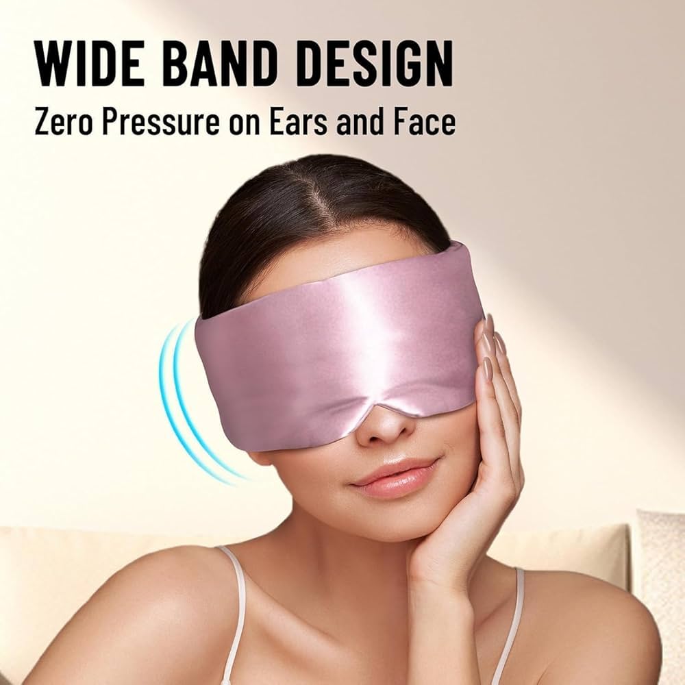 Mulberry silk sleep mask for women and men, soft and comfortable eye mask for sleep and relaxation by Problems Solved.