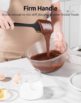 Problems Solved silicone spatula set of 4, heat-resistant up to 315°C, flexible kitchen utensils with colorful handles.