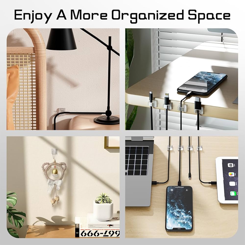 Problems Solved 60-piece outdoor light hooks with adhesive fairy light clips and cable organizers for outdoor lighting setup.