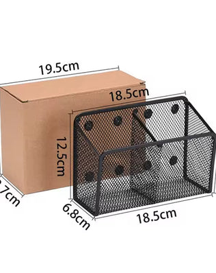 Magnetic Pencil Holder Stationery Storage Mesh Basket Desktop - Problems Solved