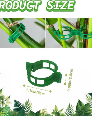 Problems Solved plant support clips for climbing plants, pack of 100 garden plant clips for securing and supporting plant growth.