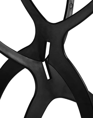 Set of three black wig stand heads from Problems Solved, tall wig holder stands for styling and display purposes.