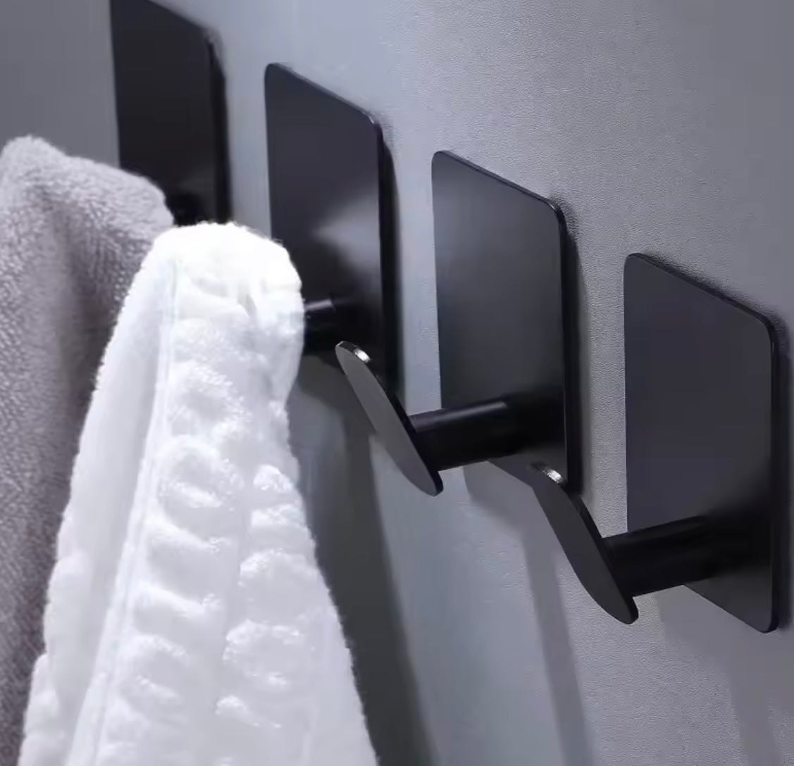 4PCS Stainless Steel Bathroom Robe Hooks Adhesive Wall Hook - Problems Solved