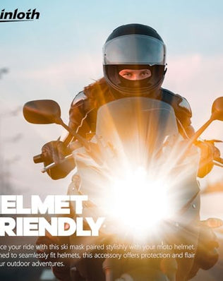 Problems Solved balaclava ski face mask and motorcycle neck warmer, designed for helmet use, with breathable, stretch fabric for cold weather.