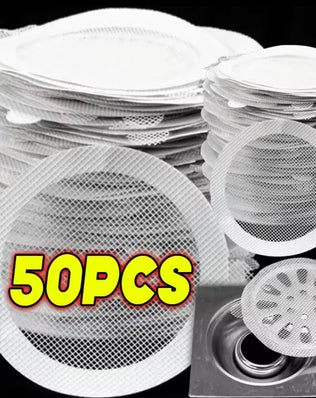 5/50PCS Disposable Floor Drain Sticker Anti-blocking Filter Screen Hair Catcher Drain Stopper - Problems Solved
