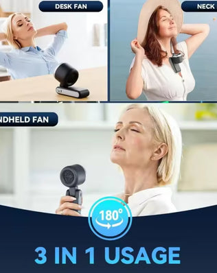 3-in-1 Fan, 5-speed, 3600mAh Rechargeable - Problems Solved