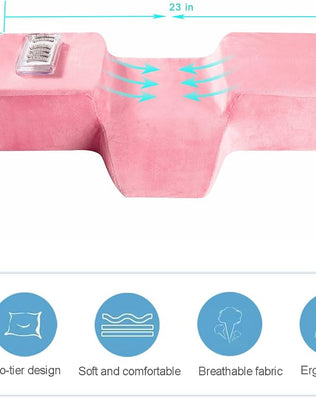 Memory foam eyelash extension pillow for beauty salons, designed by Problems Solved, provides neck support during lash treatments.