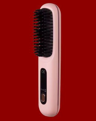 Electric Hair Straightener Brush Portable Fast Heating - Problems Solved