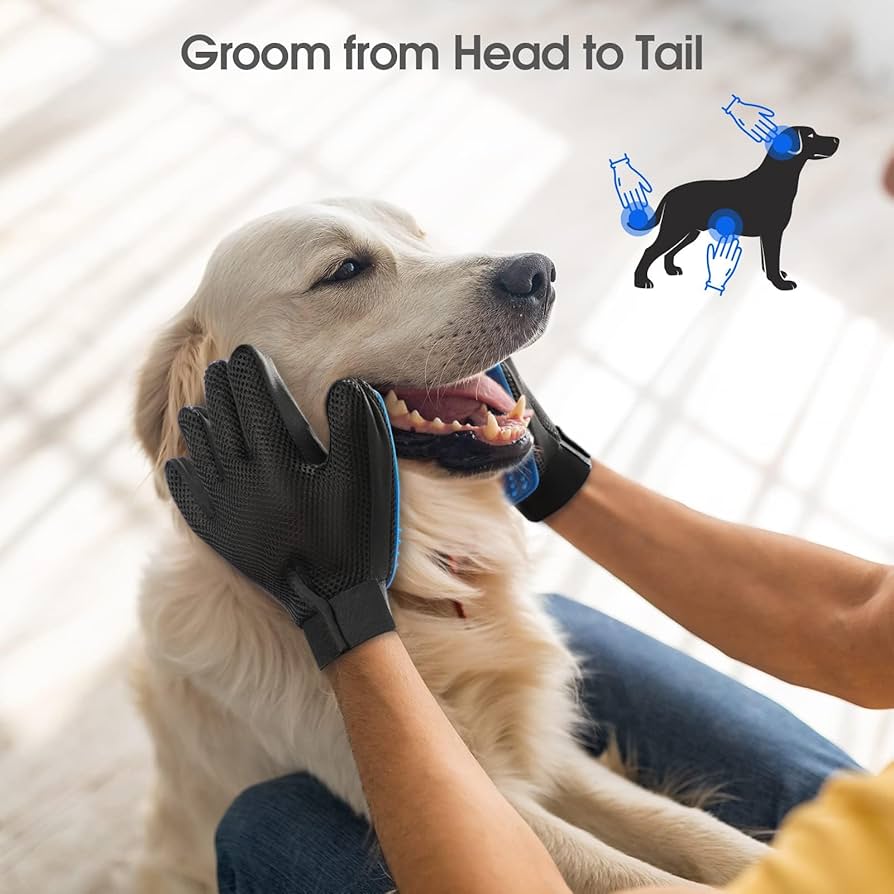 Pet Grooming Glove, Gentle Pet Grooming Glove Brush, Efficient Pet Hair Remover Glove