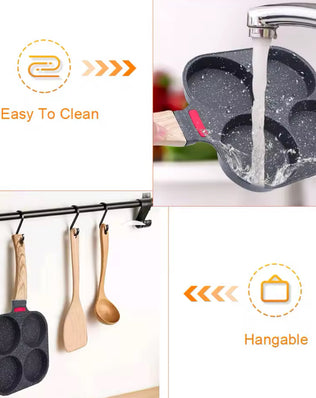Egg Frying Pan Nonstick Coating Mini Skillet, Comfortable Handle - Problems Solved
