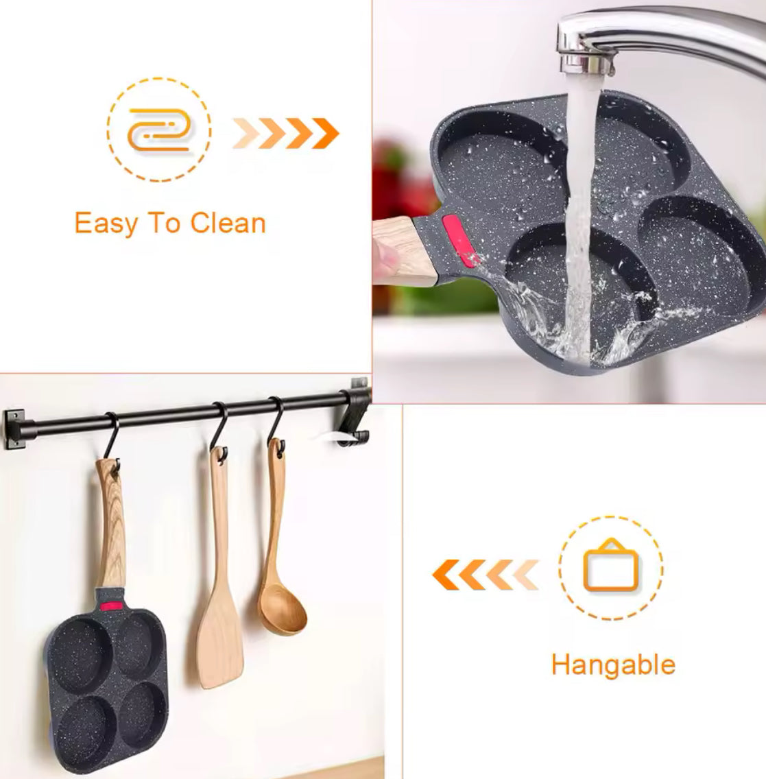 Egg Frying Pan Nonstick Coating Mini Skillet, Comfortable Handle - Problems Solved