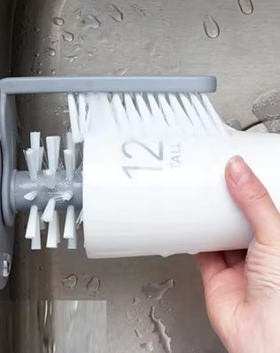 2-in-1 Suction Cup Glass & Bottle Scrubber for Sink - Problems Solved