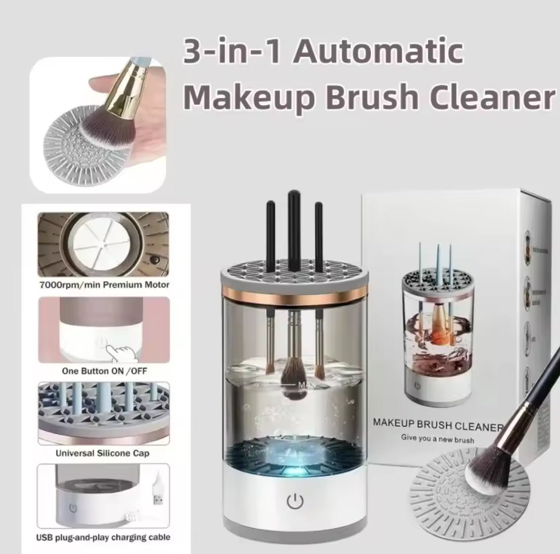 USB Plug Portable Electric Makeup Brush Cleaner - Problems Solved