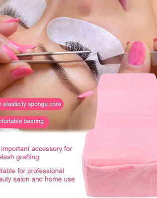 Problems Solved eyelash extension memory foam pillow for beauty salons, designed for comfortable eyelash application and relaxation.