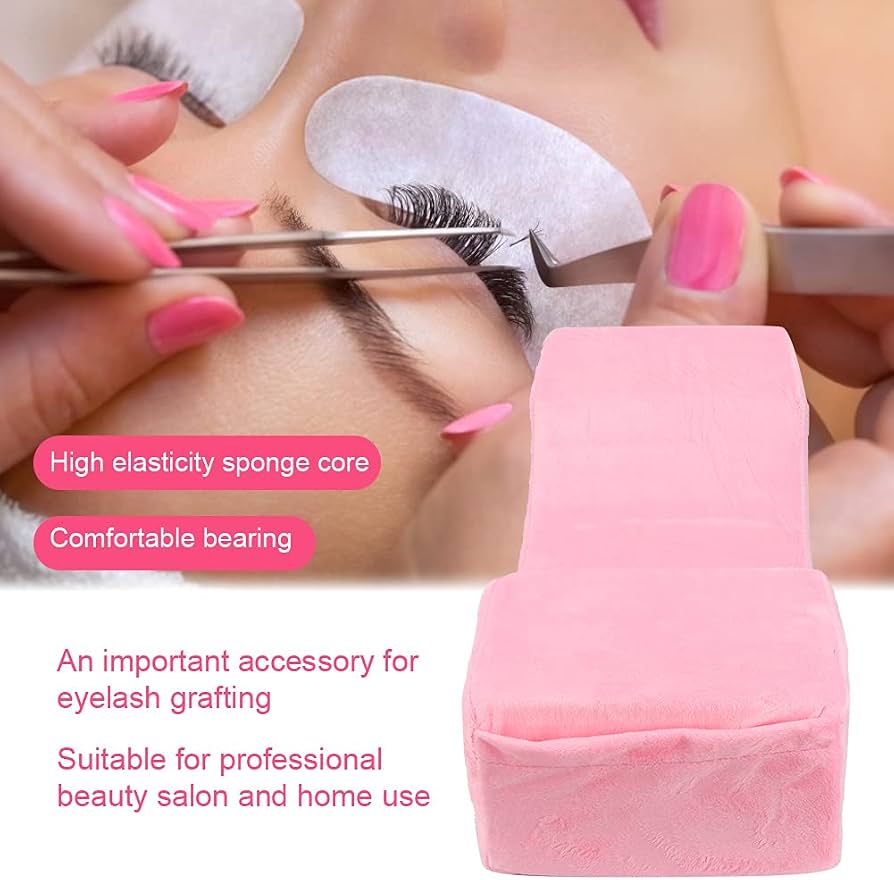 Problems Solved eyelash extension memory foam pillow for beauty salons, designed for comfortable eyelash application and relaxation.