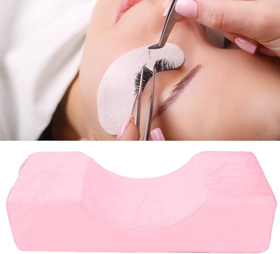 Problems Solved eyelash extension memory foam pillow with soft surface designed for beauty salons and eyelash application.