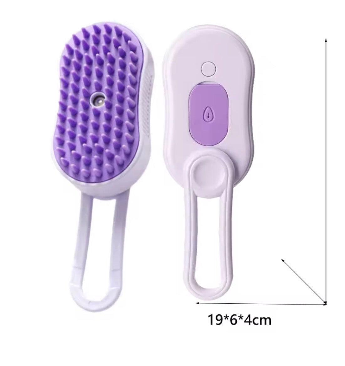 Rechargeable 3-in-1 multifunctional cat grooming brush by Problems Solved, featuring a sleek design and multiple grooming tools.
