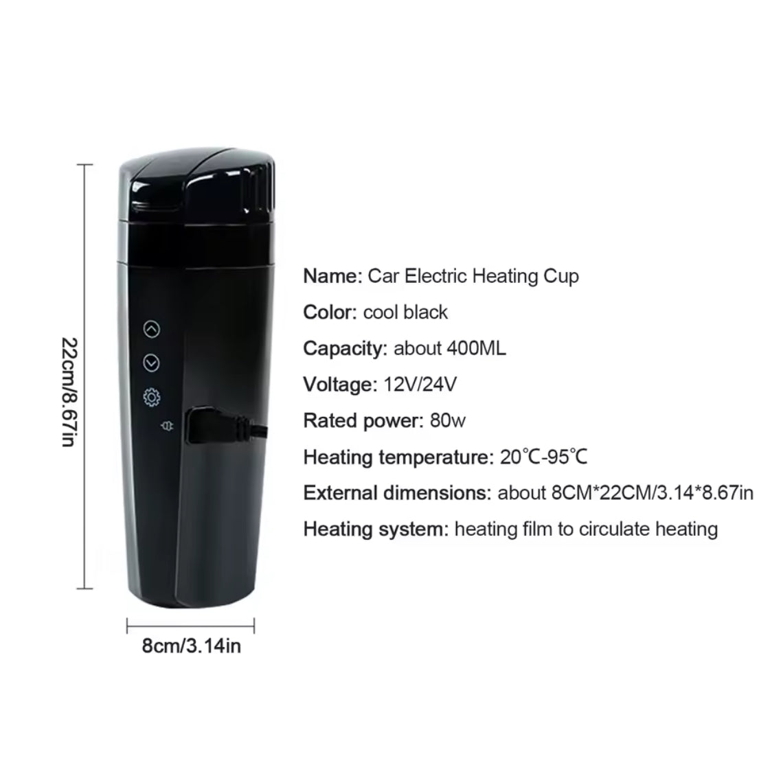 Stainless Car Heated Smart Mug With Temperature Control Electric - Problems Solved