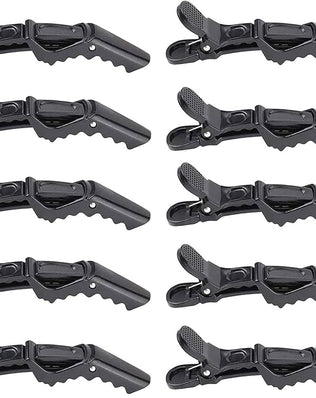 Problems Solved crocodile hair clips barrette for professional styling, sectioning, and securing hair in a natural black finish.
