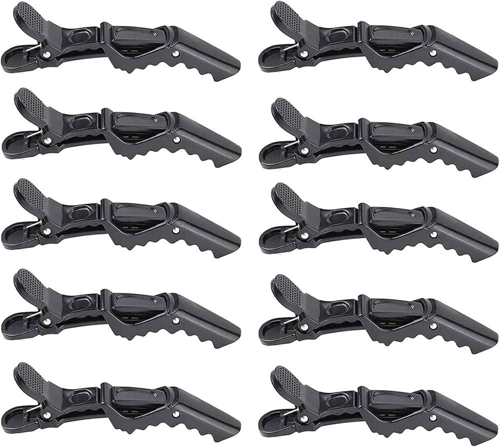 Problems Solved crocodile hair clips barrette for professional styling, sectioning, and securing hair in a natural black finish.