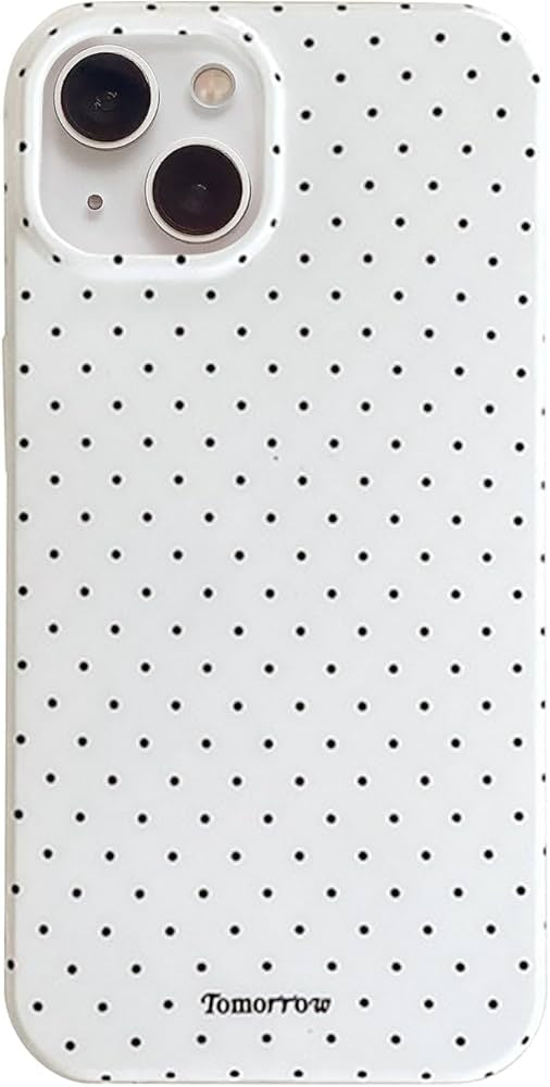 Problems Solved Reownest iPhone 13/14 case with cute polka dot pattern and aesthetic design, showing the colorful, patterned phone cover.