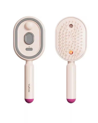 Problems Solved electric spray air massage comb with anti-tangle bristles and mist dispenser for smoothing and straightening hair.